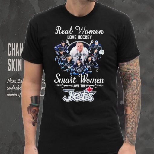 Real Women Love Hockey Smart Women Love The Winnipeg Jets 2024 Signatures Shirt