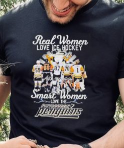 Real Women Love Ice Hockey Smart Women Love The Pittsburgh Penguins Signatures Shirt