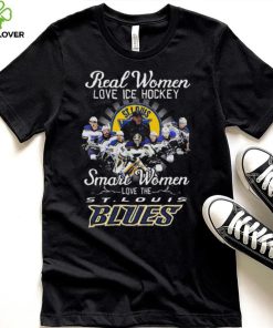 Real Women Love Ice Hockey Smart Women Love The St Louis Blues Signatures 2023 shirt