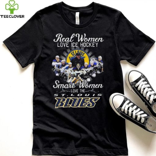 Real Women Love Ice Hockey Smart Women Love The St Louis Blues Signatures 2023 shirt