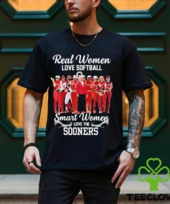 Real Women Love Softball Smart Women Love The Oklahoma Sooners Shirt