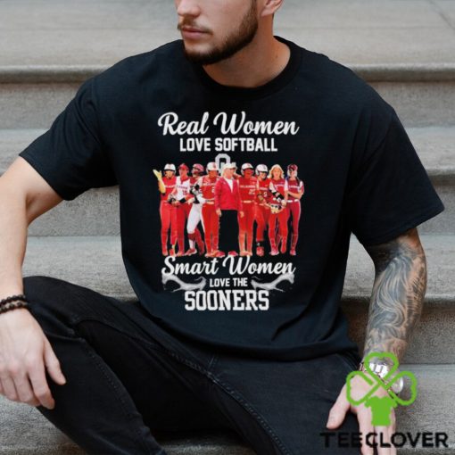 Real Women Love Softball Smart Women Love The Oklahoma Sooners Shirt