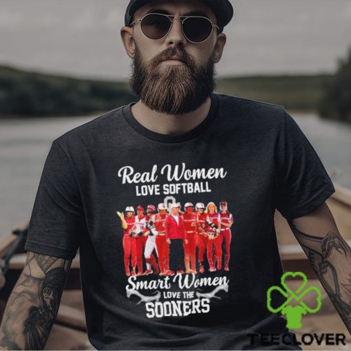 Real Women Love Softball Smart Women Love The Oklahoma Sooners Shirt