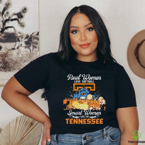 Real Women Love Softball Smart Women Love The Tennessee Lady Vols Shirt