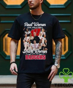 Real Women Love Volleyball Smart Women Love The Badgers T Shirt