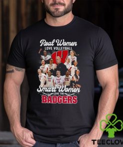 Real Women Love Volleyball Smart Women Love The Badgers T Shirt