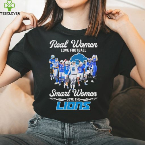 Real Women love Football Smart Women love the Detroit Lions 2023 Signatures Shirt