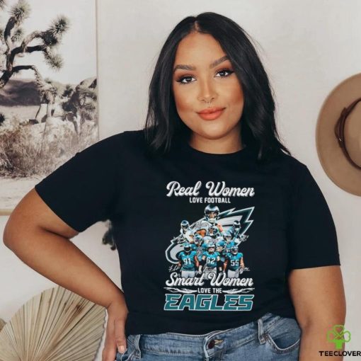 Real Women love Football Smart Women love the Philadelphia Eagles Signatures 2023 Shirt