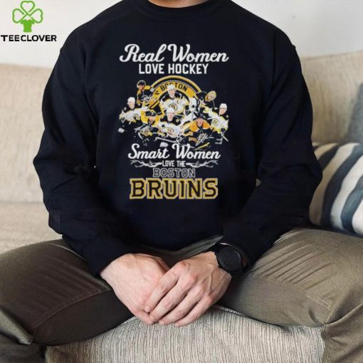 Real Women love Hockey Smart Women love the Boston Bruins 2023 Atlantic Division Champions Signatures 2023 hoodie, sweater, longsleeve, shirt v-neck, t-shirt