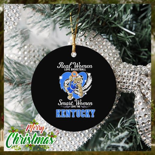 Real Women love basketball smart Women love the Kentucky Wildcats mascot heart diamond Ornament