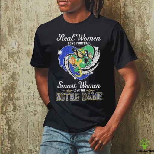 Real Women love football smart Women love the Notre Dame Mascot heart diamond hoodie, sweater, longsleeve, shirt v-neck, t-shirt