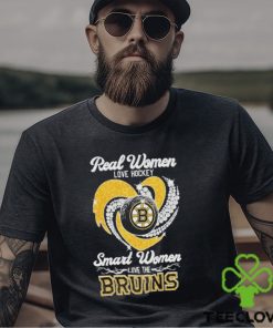 Real Women love hockey smart women love the Bruins Diamond Logo 2024 Shirt