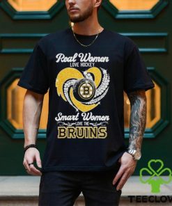 Real Women love hockey smart women love the Bruins Diamond Logo 2024 Shirt