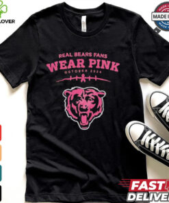 Real bears fans wear pink October 2024 Chicago Bears shirt