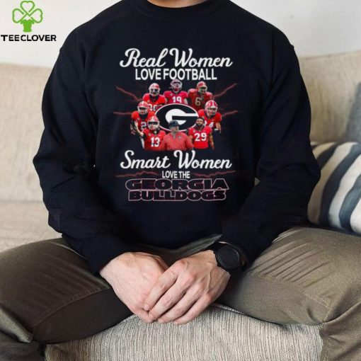 Real women love Football smart women love the Georgia Bulldogs new design logo hoodie, sweater, longsleeve, shirt v-neck, t-shirt