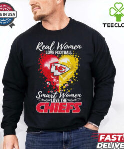 Real women love Football smart women love the The Chiefs heart shirt