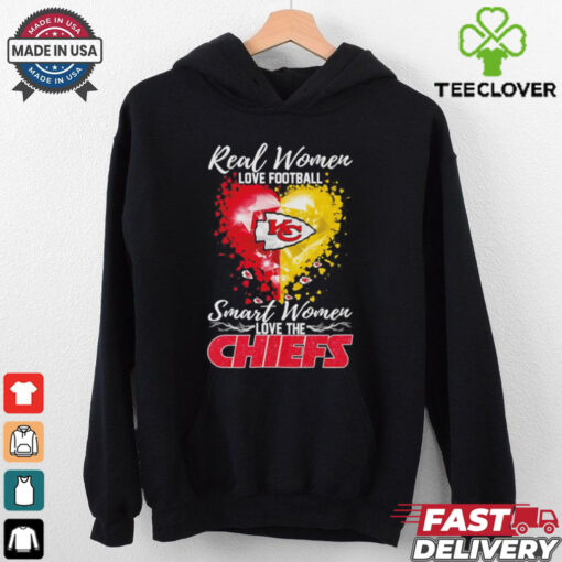 Real women love Football smart women love the The Chiefs heart shirt