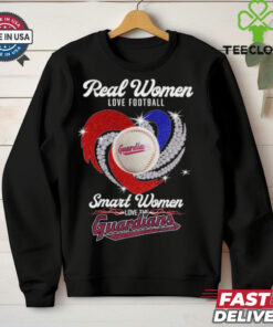 Real women love baseball Cleveland Guardians diamond heart smart women love the Guardians logo shirt 1 Real women love baseball Cleveland Guardians diamond heart smart women love the Guardians logo shirt