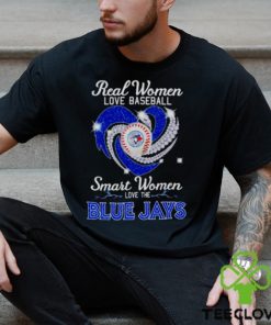 Real women love baseball smart women love the Blue Jays diamond hoodie, sweater, longsleeve, shirt v-neck, t-shirt