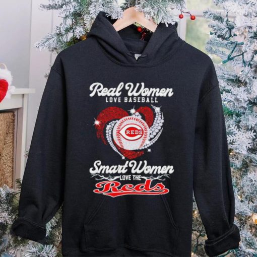 Real women love baseball smart women love the Cincinnati Reds baseball heart logo gift hoodie, sweater, longsleeve, shirt v-neck, t-shirt