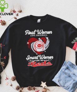 Real women love baseball smart women love the Cincinnati Reds baseball heart logo gift hoodie, sweater, longsleeve, shirt v-neck, t-shirt