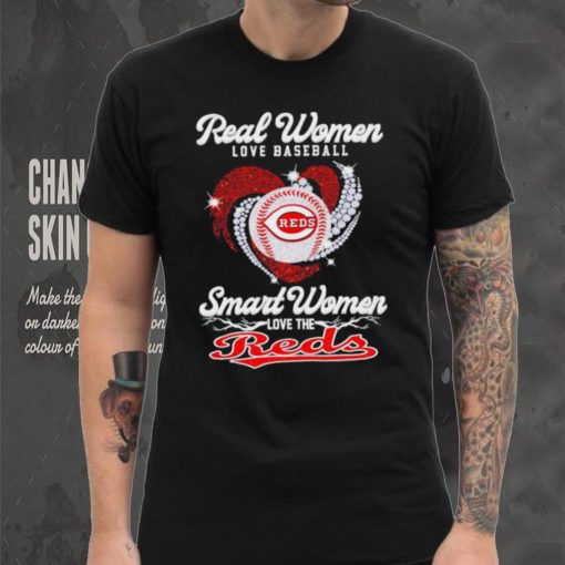 Real women love baseball smart women love the Cincinnati Reds baseball heart logo gift hoodie, sweater, longsleeve, shirt v-neck, t-shirt