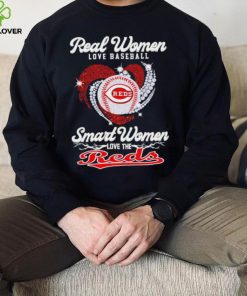 Real women love baseball smart women love the Cincinnati Reds baseball heart logo gift hoodie, sweater, longsleeve, shirt v-neck, t-shirt