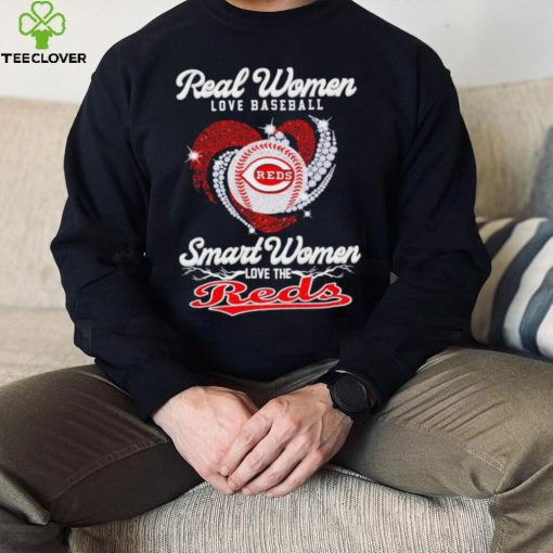 Real women love baseball smart women love the Cincinnati Reds baseball heart logo gift hoodie, sweater, longsleeve, shirt v-neck, t-shirt