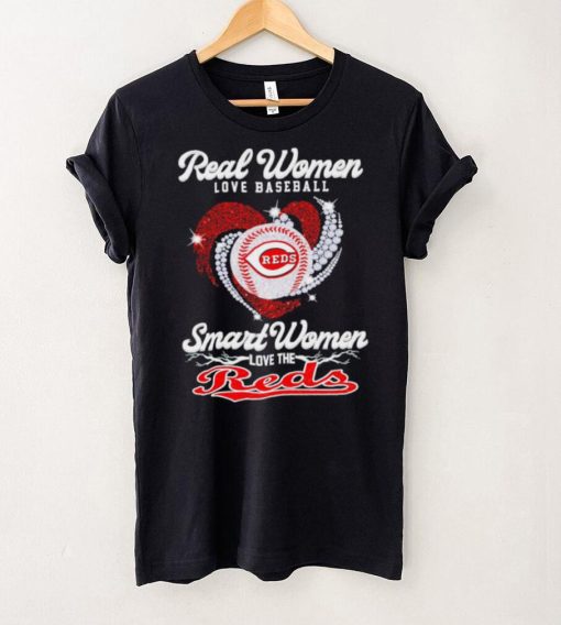 Real women love baseball smart women love the Cincinnati Reds baseball heart logo gift hoodie, sweater, longsleeve, shirt v-neck, t-shirt