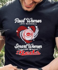 Real women love baseball smart women love the Cincinnati Reds baseball heart logo gift hoodie, sweater, longsleeve, shirt v-neck, t-shirt