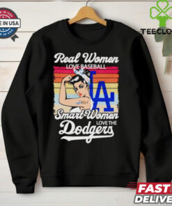 Real women love baseball smart women love the Dodgers shirt