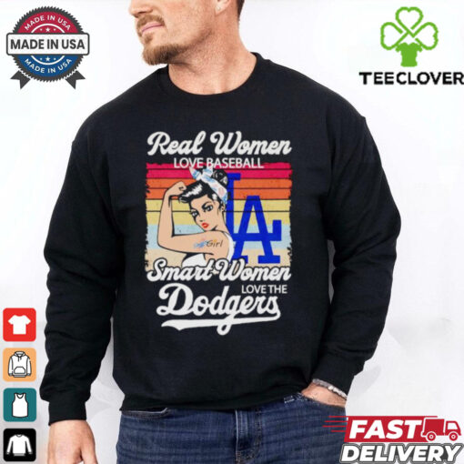 Real women love baseball smart women love the Dodgers shirt