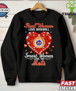 Real women love baseball smart women love the Mets diamond heart hoodie, sweater, longsleeve, shirt v-neck, t-shirt