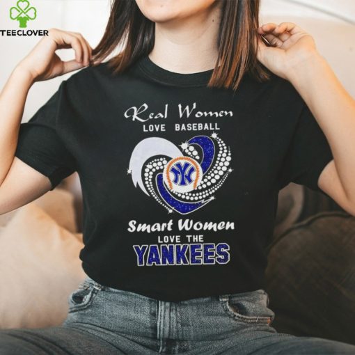 Real women love baseball smart women love the New York Yankees baseball shirt