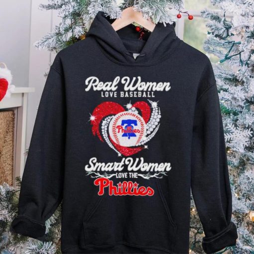 Real women love baseball smart women love the Philadelphia Phillies baseball heart logo gift hoodie, sweater, longsleeve, shirt v-neck, t-shirt