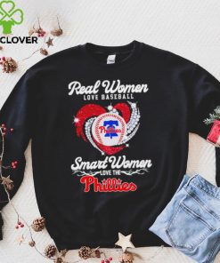 Real women love baseball smart women love the Philadelphia Phillies baseball heart logo gift hoodie, sweater, longsleeve, shirt v-neck, t-shirt