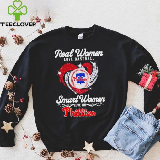 Real women love baseball smart women love the Philadelphia Phillies baseball heart logo gift hoodie, sweater, longsleeve, shirt v-neck, t-shirt