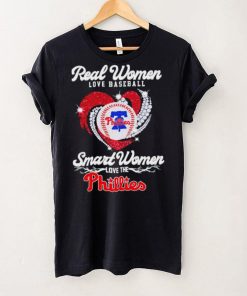 Real women love baseball smart women love the Philadelphia Phillies baseball heart logo gift hoodie, sweater, longsleeve, shirt v-neck, t-shirt