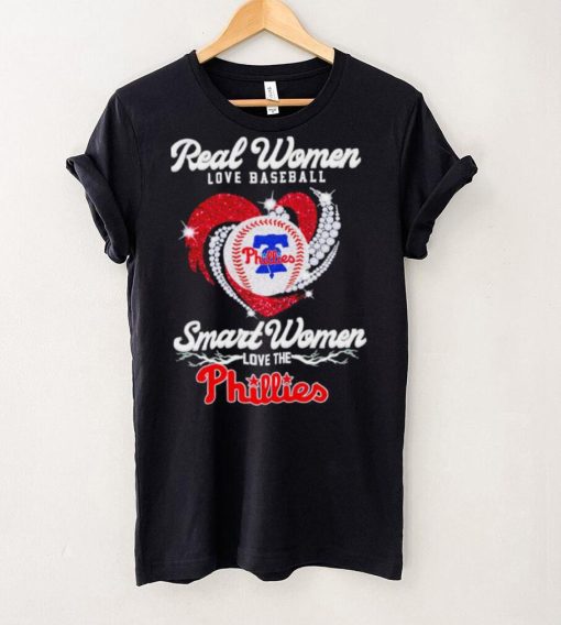 Real women love baseball smart women love the Philadelphia Phillies baseball heart logo gift hoodie, sweater, longsleeve, shirt v-neck, t-shirt