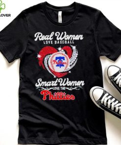 Real women love baseball smart women love the Philadelphia Phillies baseball heart logo gift hoodie, sweater, longsleeve, shirt v-neck, t-shirt