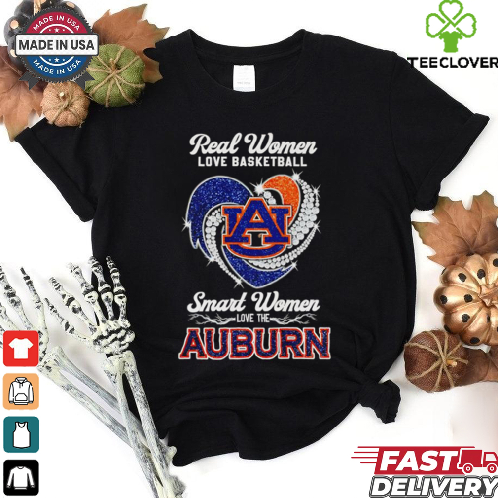 Real women love basketball smart women love the Auburn diamond heart shirt Real women love basketball smart women love the Auburn diamond heart shirt