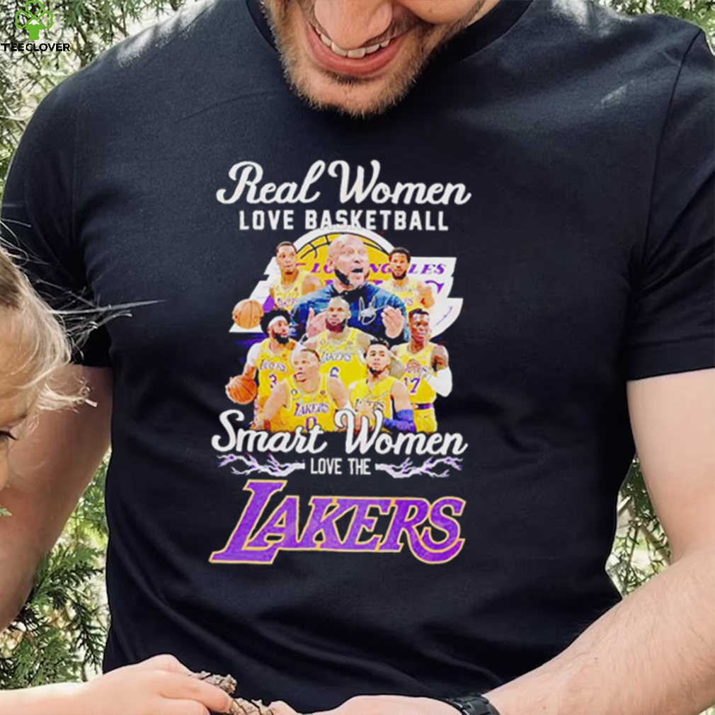 Real women love basketball smart women love the Lakers 2023 signature t shirt