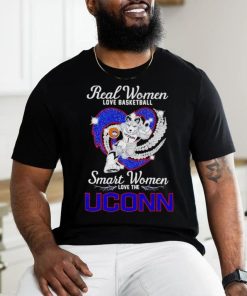 Real women love basketball smart women love the UConn mascot Jonathan the Husky hoodie, sweater, longsleeve, shirt v-neck, t-shirt