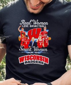 Real women love basketball smart women love the Wisconsin Badgers team 2024 shirt