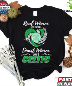 Real women love football sart women love Celtics diamond heart shirt