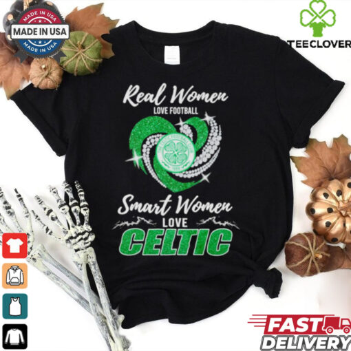 Real women love football sart women love Celtics diamond heart shirt