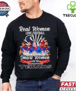 Real women love football smart women love The Houston Texans signature shirt