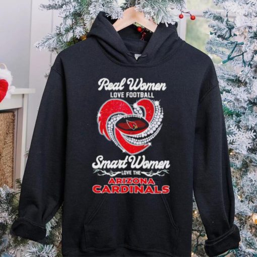 Real women love football smart women love the Arizona Cardinals football heart logo hoodie, sweater, longsleeve, shirt v-neck, t-shirt