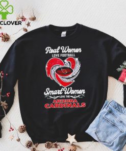 Real women love football smart women love the Arizona Cardinals football heart logo hoodie, sweater, longsleeve, shirt v-neck, t-shirt