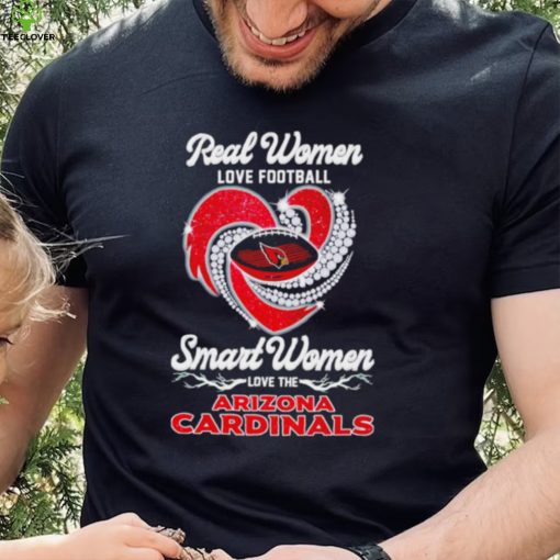 Real women love football smart women love the Arizona Cardinals football heart logo hoodie, sweater, longsleeve, shirt v-neck, t-shirt